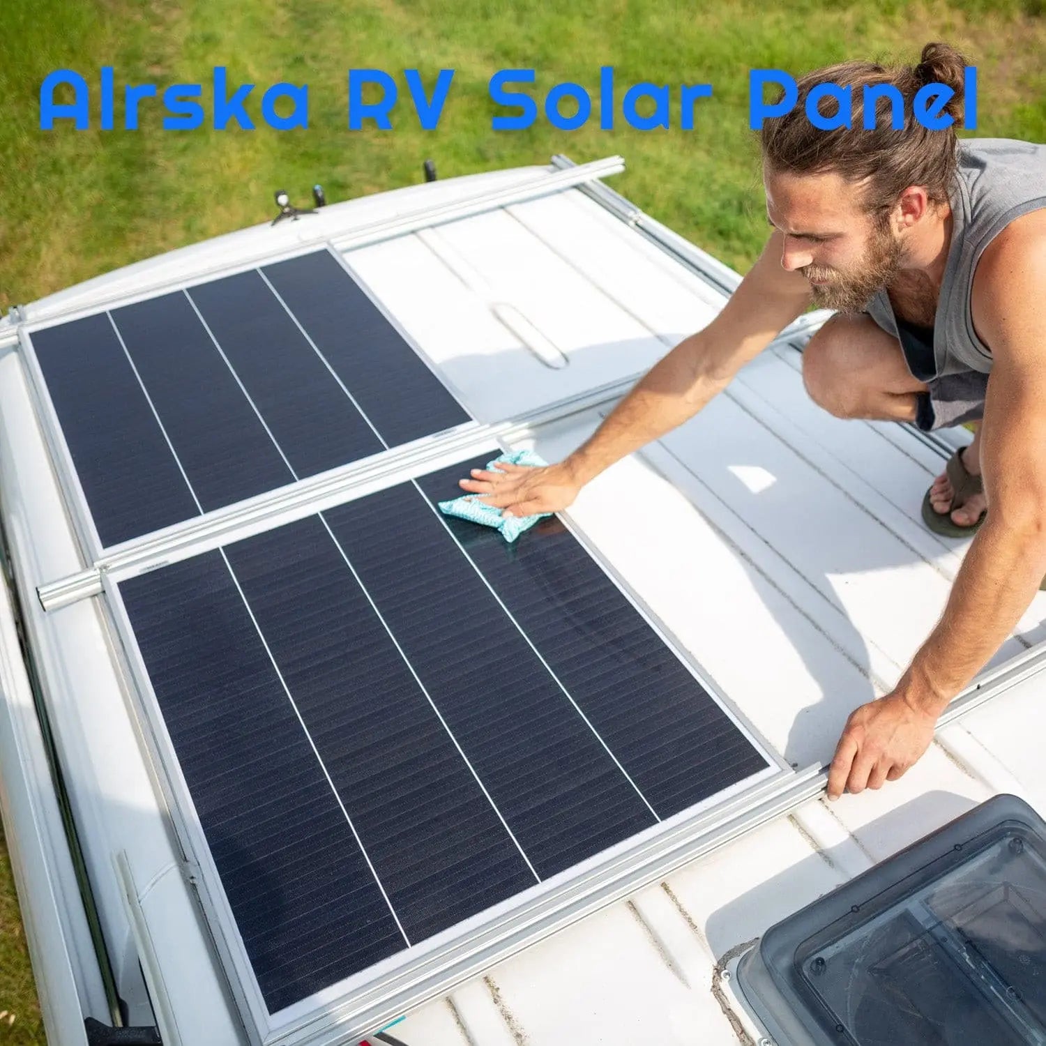 Alrska 12 Volt 170 Watt RV Solar Panel for RV Roof Alrska